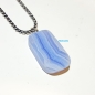 Preview: Chalcedon blau mit Silber