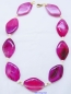 Preview: Pink ovale Edelstein Kette