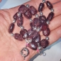 Preview: Halskette Granat rot facettiert mit Silberperlen