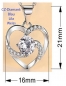 Preview: Halskette Herz-Silber CZ-Diamant Blau