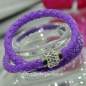 Preview: Armband violett Leder