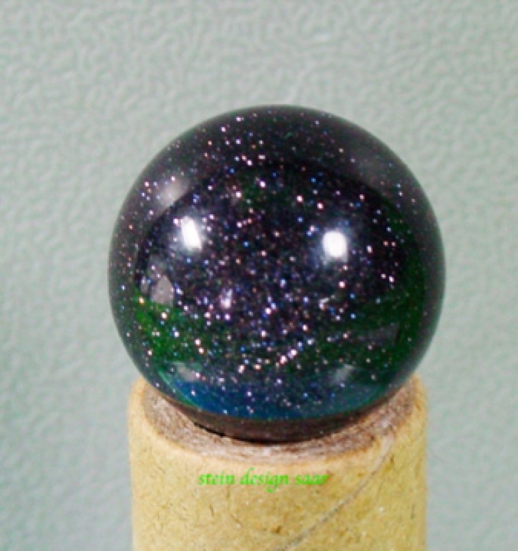 Preview: Blauer Edelstein Kugel Amnhänger