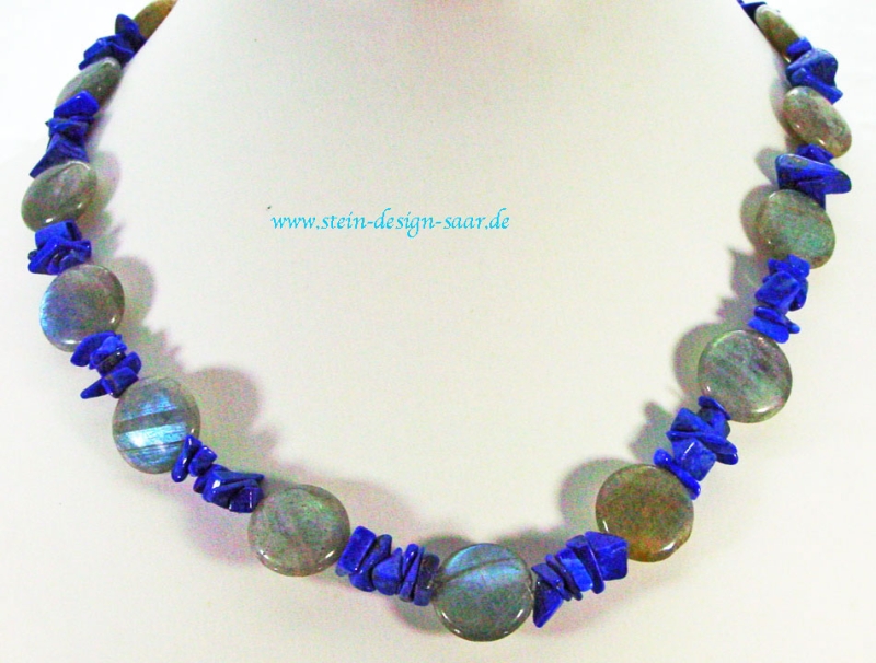 Lapislazuli Labradorit Edelsteinkette