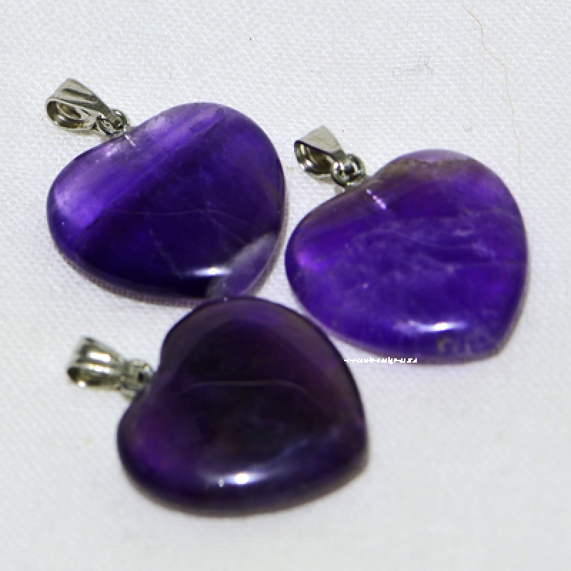 Preview: edelsteine Amethyst Herz Anhänger