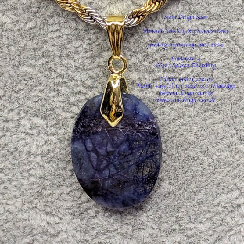 Lapislazuli Anhänger blau gold