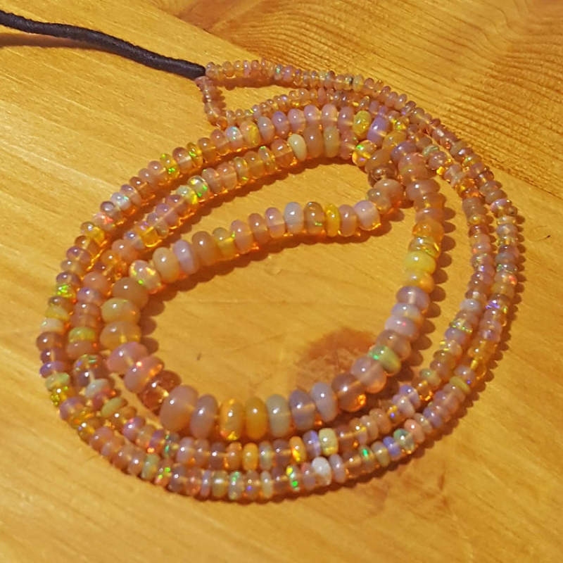 Mineralien Opal Collier