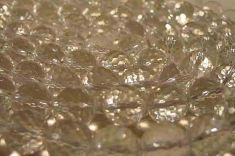 Bergkristall Kugelstrang fac. 14 mm