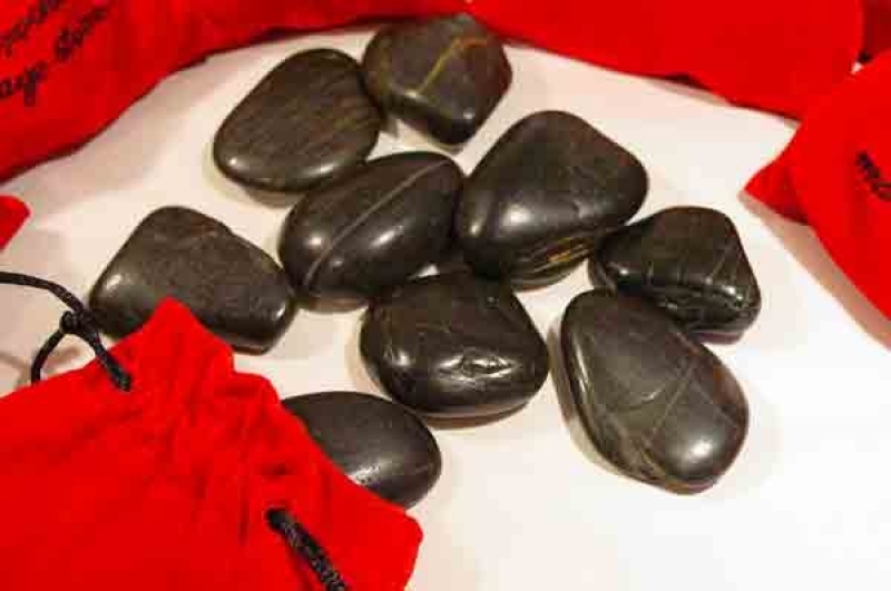 Hot Stones, Massagesteine, 9 Stück reine Basalt-Steine