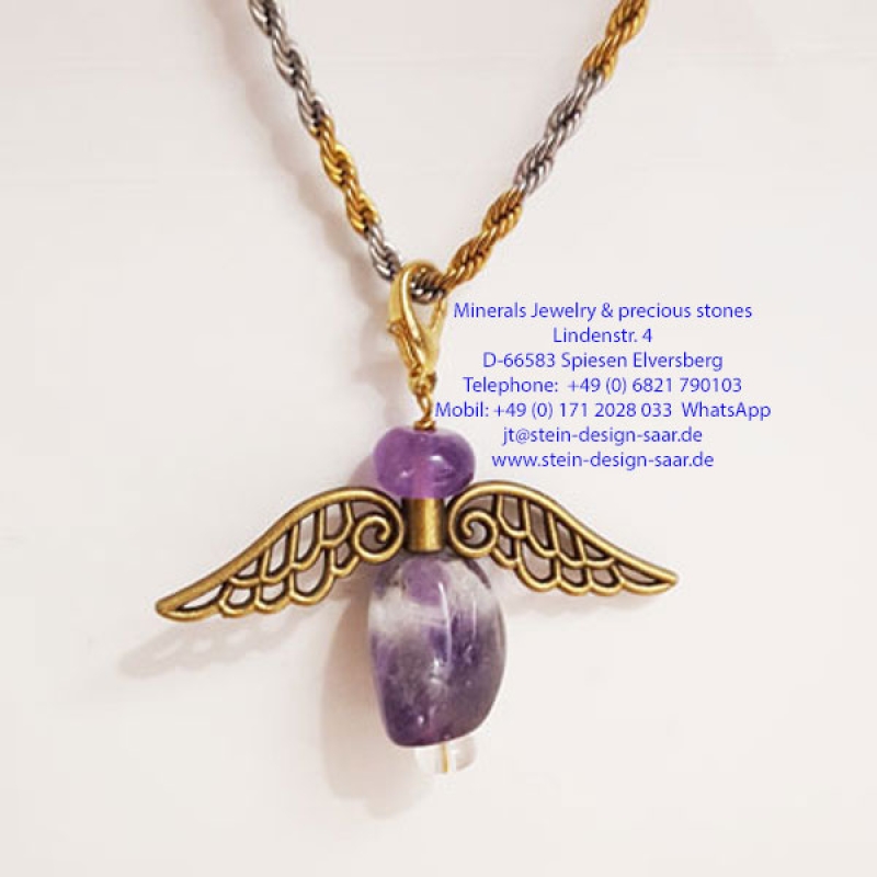 Preview: *echter Schmuck* Amethyst Engel