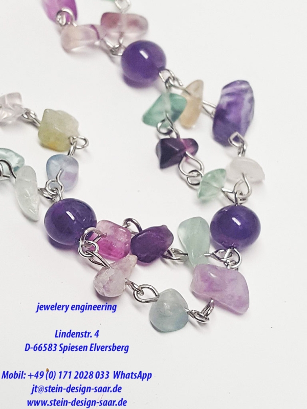 Wunderschöne grosse Amethyst/Fluorit Edelsteine