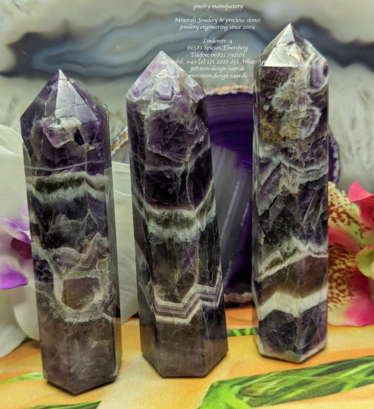 Chevron Amethyst Polygon Turm Spitze