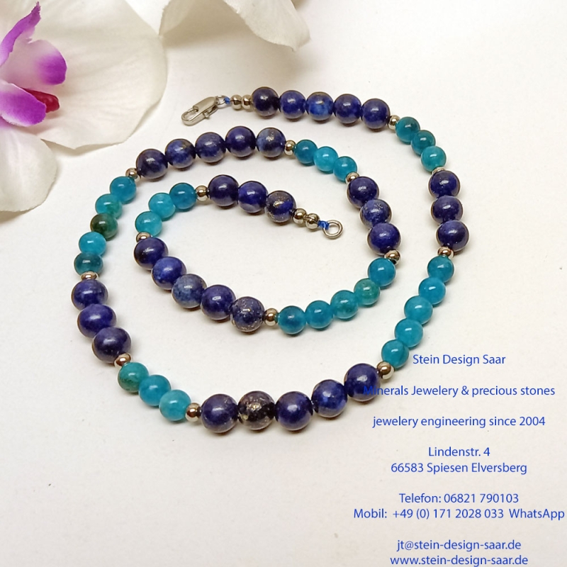 Lapislazuli Blau Kette