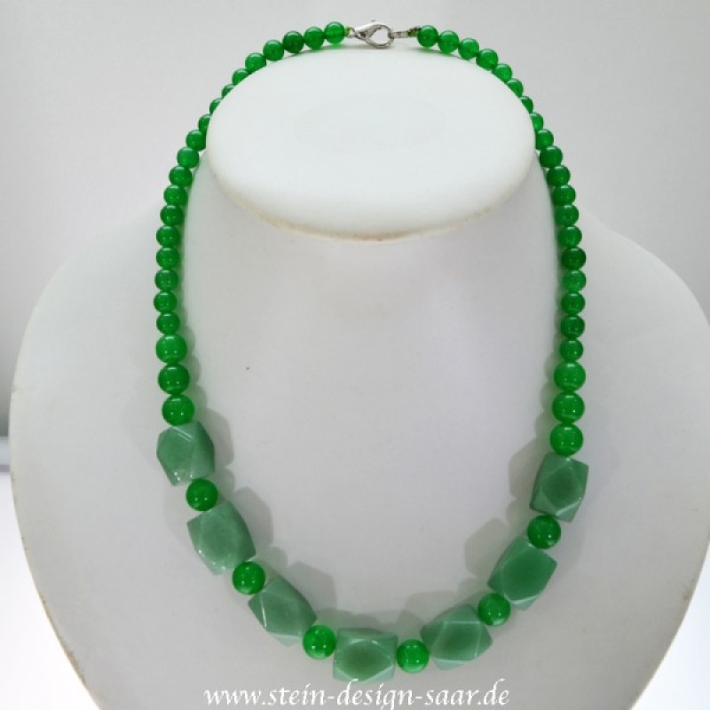 Aventurin Malay Jade Verlauf Edelsteinkette