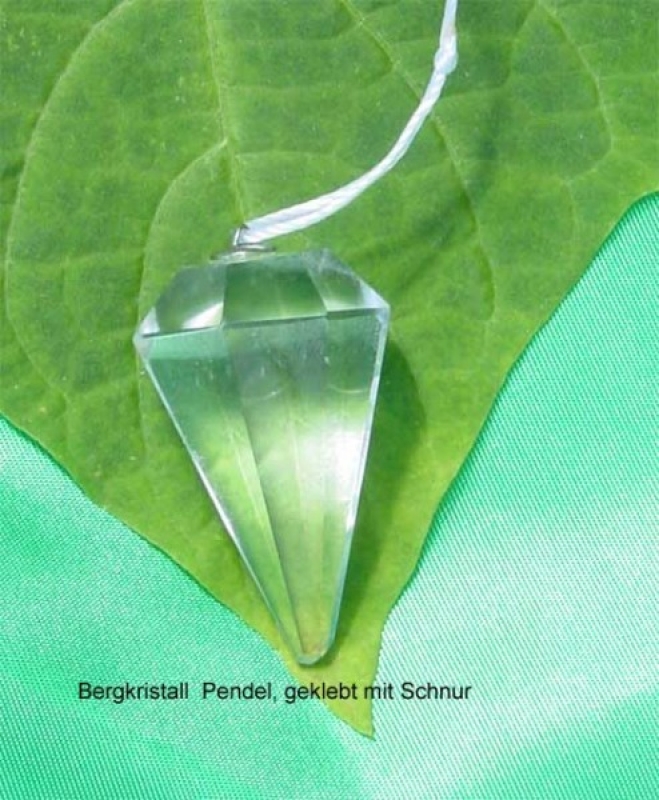 Pendel Bergkristall, Aufhängung Silber