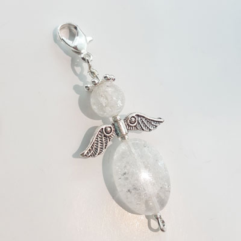 Preview: Mineralien Engel Bergkristall Karabiner