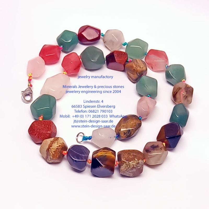 Mineralien Chakra Kette