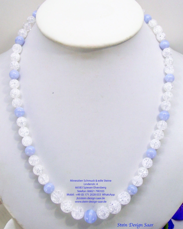 Chalcedon Bergkristall Collier