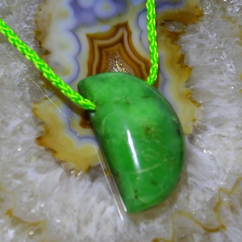 Preview: Chrysopras, Apfelgrün Anhänger