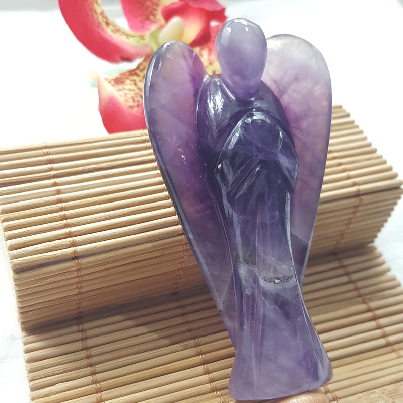 Preview: glücksbringer Amethyst lila Engel<