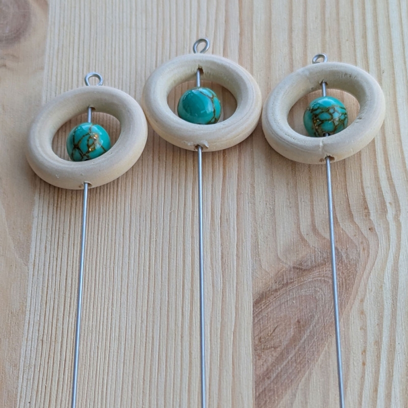 Einhandrute Tensor Türkis bunt Rute mit Hematitkugel