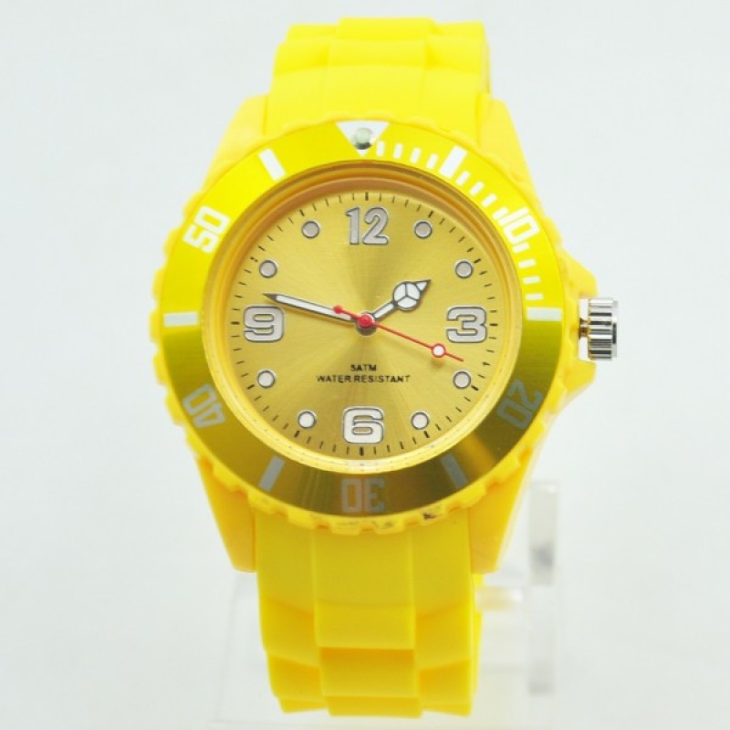 Armbanduhr gelb Unisex