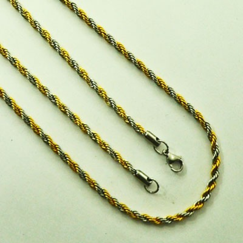 Edelstahl Bicolor- geschlungenen Halskette