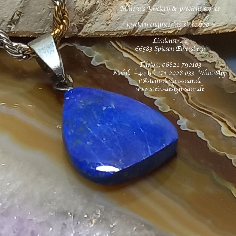 Lapislazuli Anhänger Blau Gold