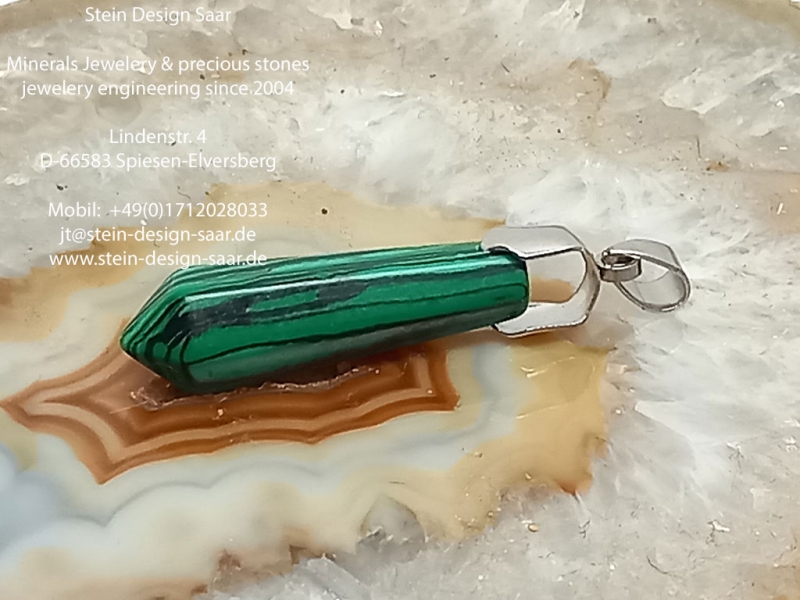 Preview: selten edelsteine Malachit Anhänger