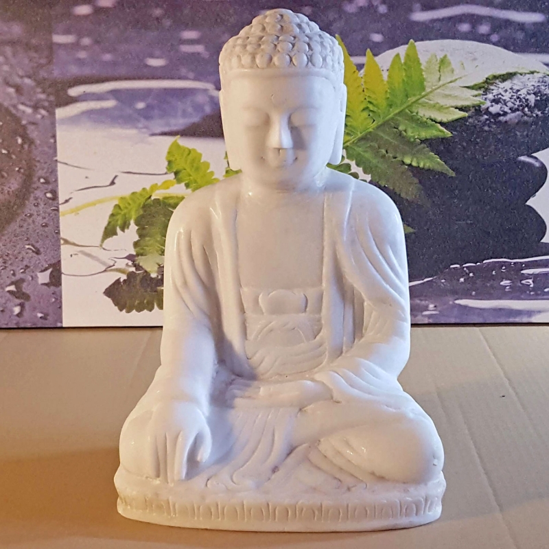 Buddha weiß Marmor Figur