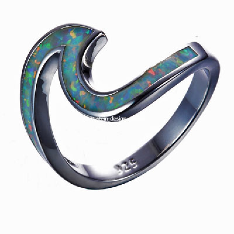 boulder opal ring