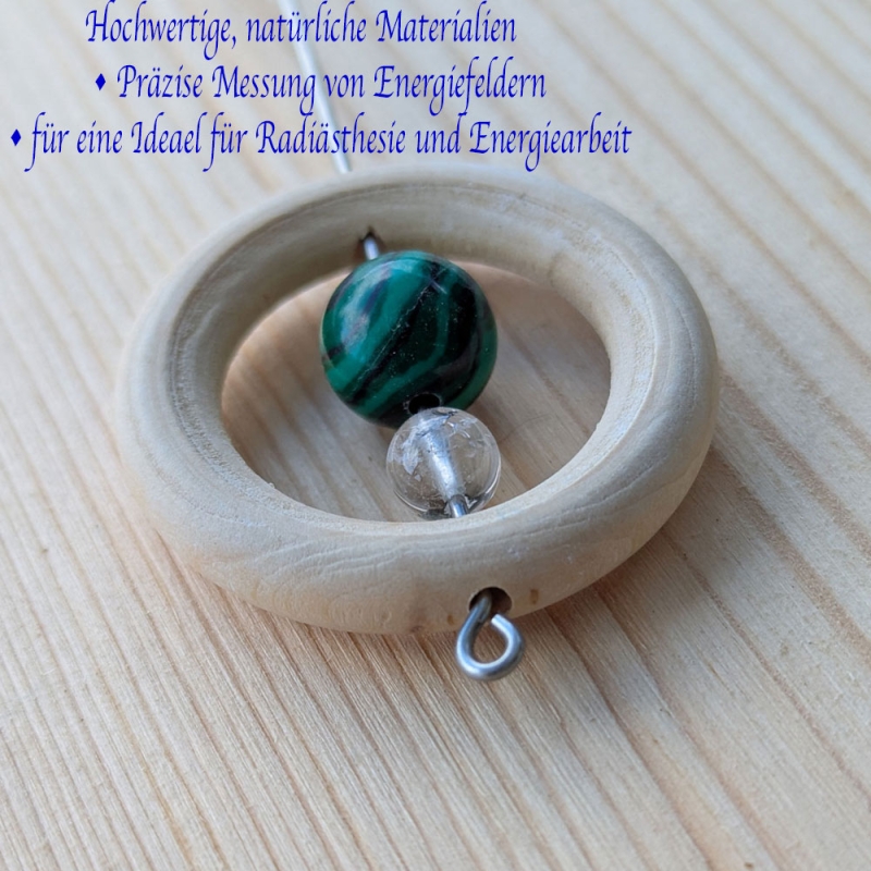 Einhandrute Tensor mit Malachit und Hematit