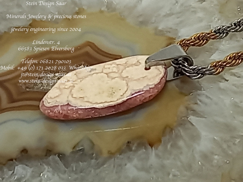 Preview: Rhodochrosit Edelstein Anhänger,