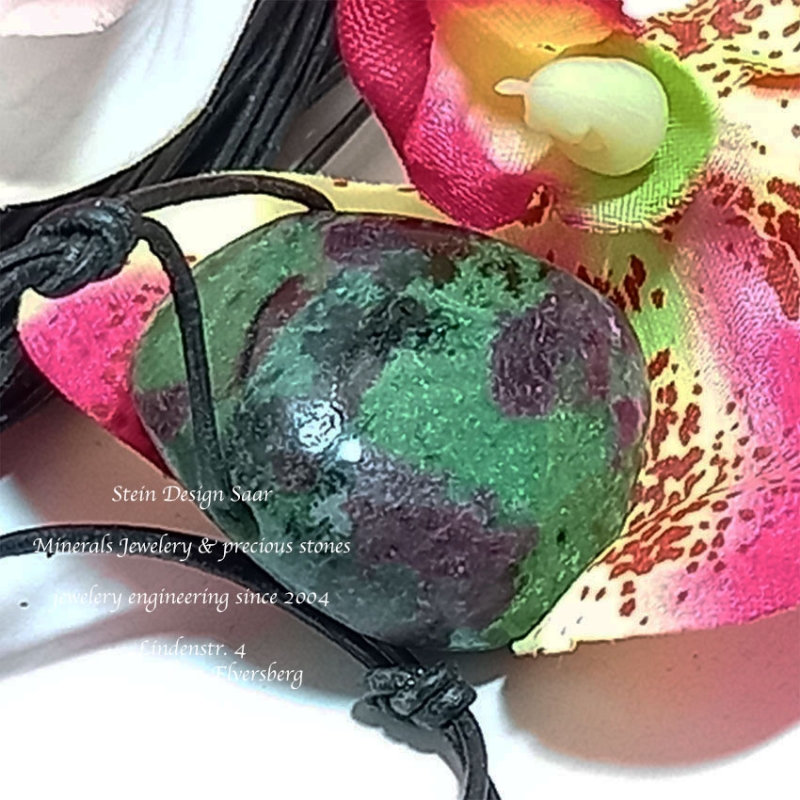 Preview: Rubin Zoisit Tropfen Schmuck