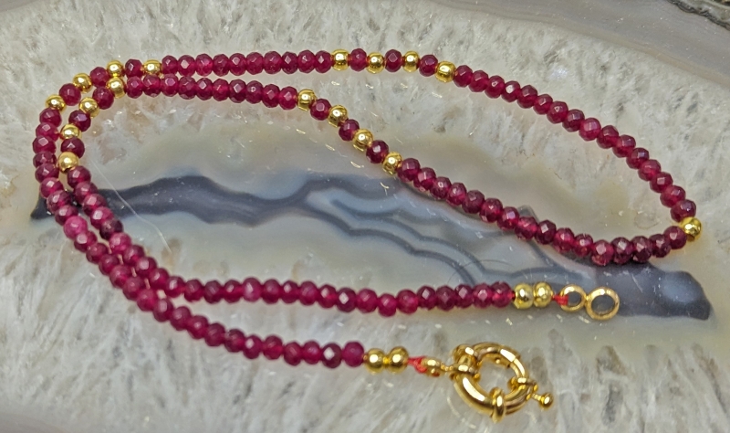 Rubin Rot Halskette - Collier