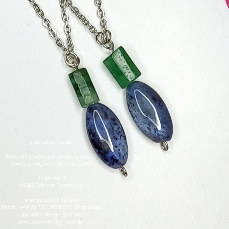 Smaragd- Saphir echte Perlen