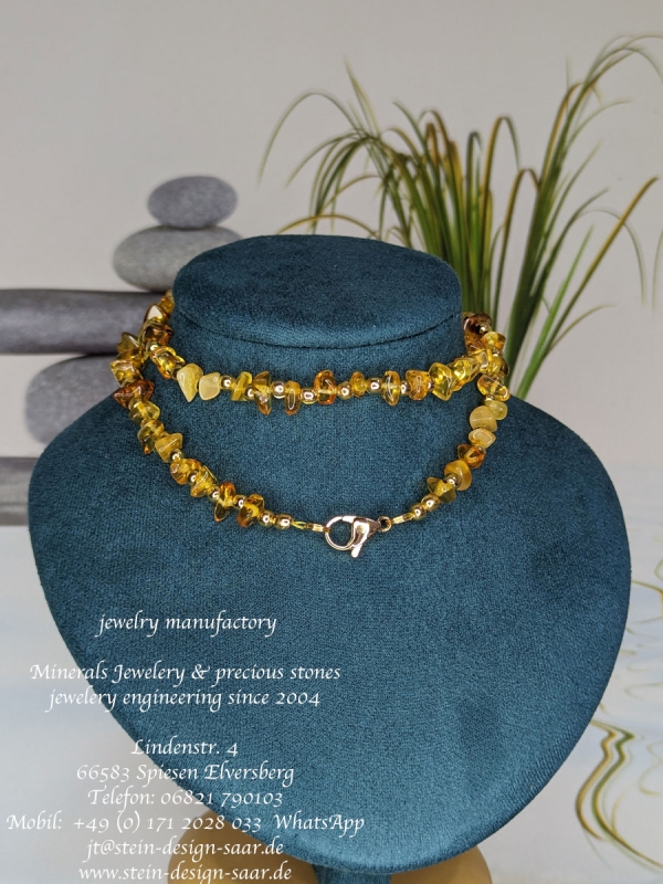 Bernstein Gold Kette