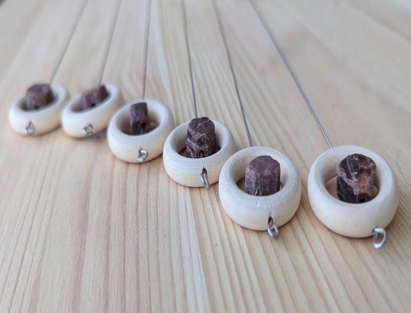 Einhandrute Tensor mit Rubin und Hematit