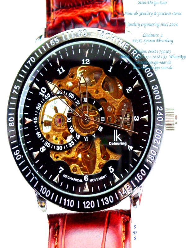 Preview: Armband Uhr Braun Silber