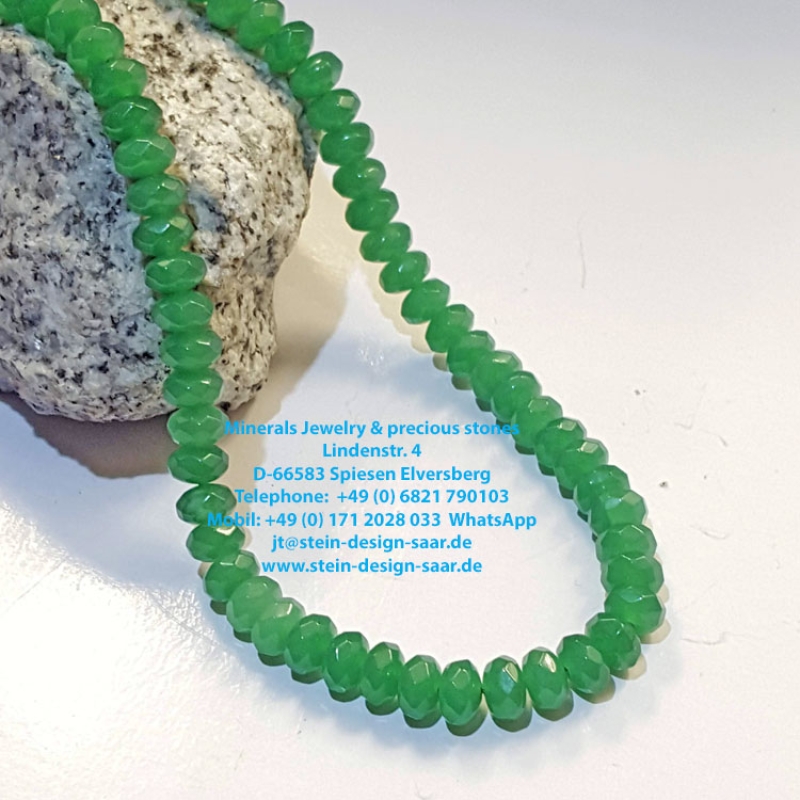 Edle Smaragd kette Edelsteinkette Collier Nuggets Halskette Grün 925 Silber Echt