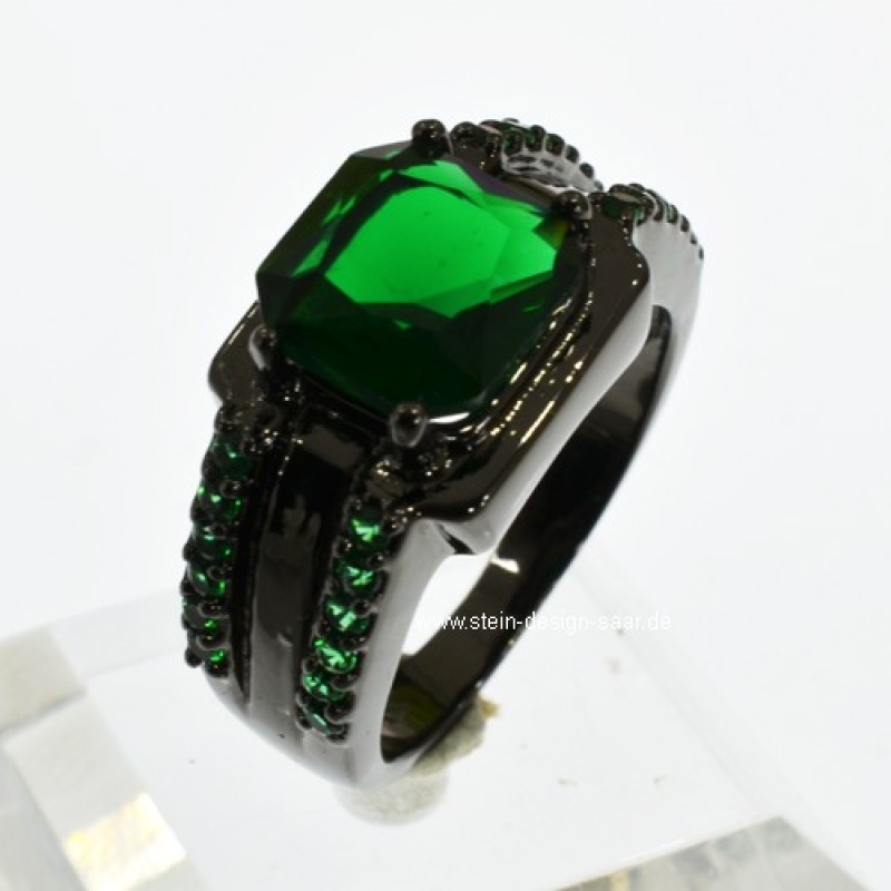 Smaragd, Ring Gold, schwarz