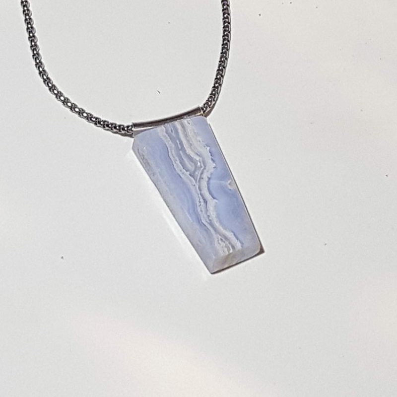 Chalcedon Blau Silber