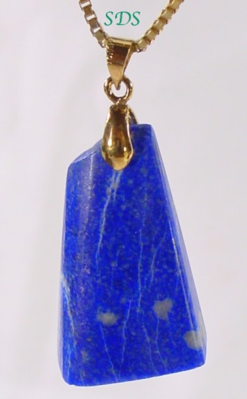 Lapislazuli Anhänger Blau Gold