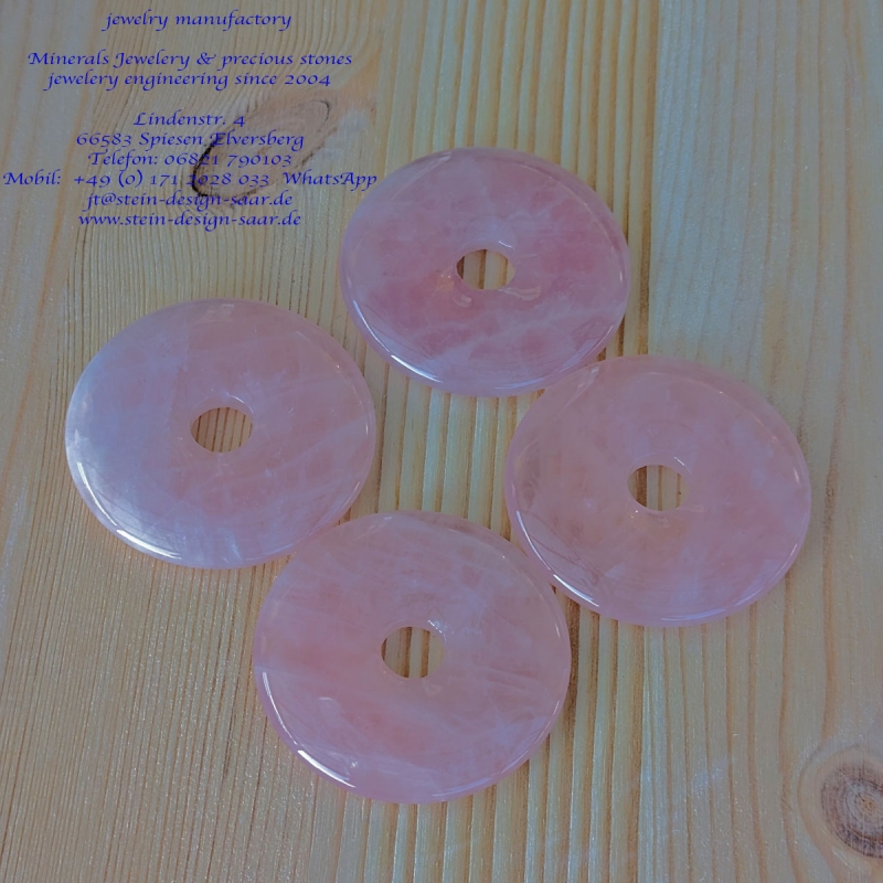 Rosenquarz Donut 50mm