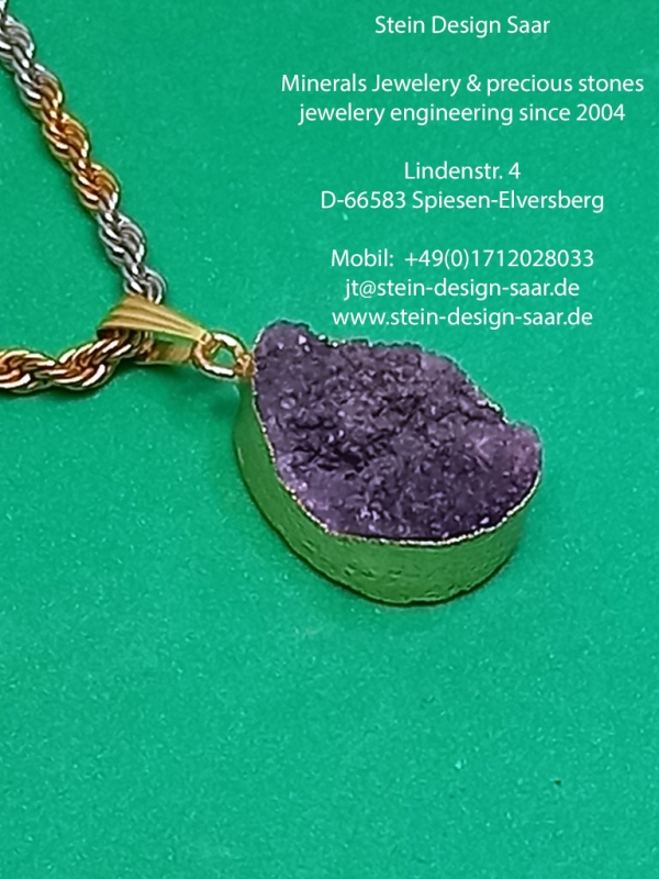 *Neu* Amethyst Druse Gold