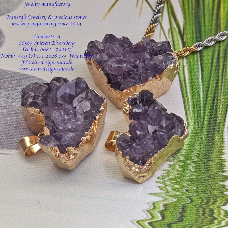 Amethyst Druse Herz Lila