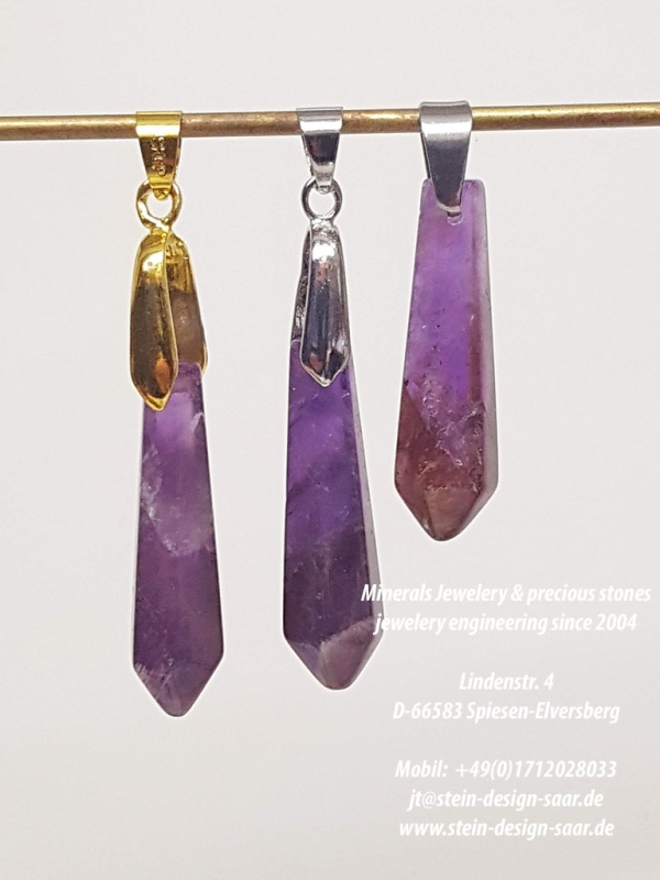 Mineralien amethyst lang spitze