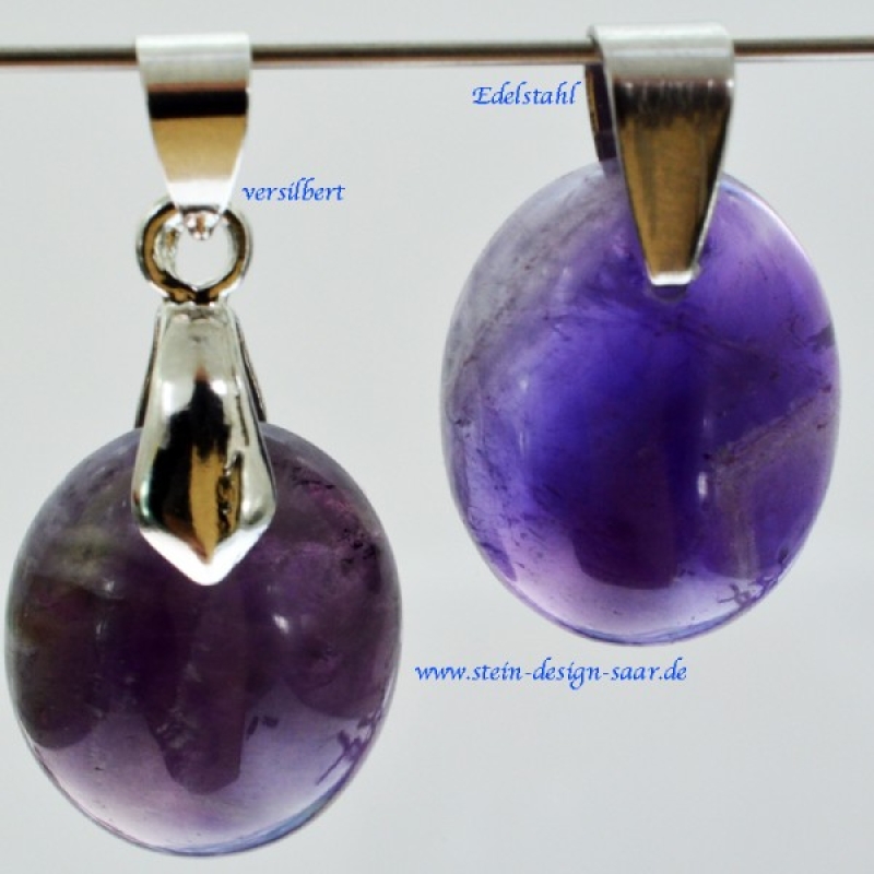 amethyst natur oval Anhänger