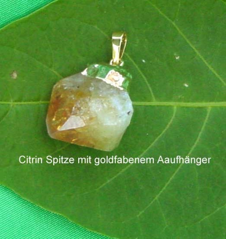 *Neu* Citrin Spitze Anhänger