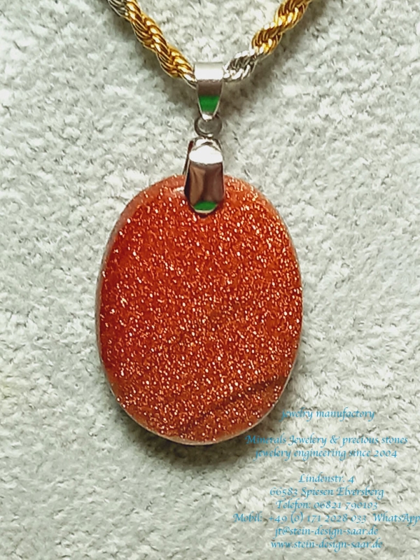 Mineralien Goldfluss Flach