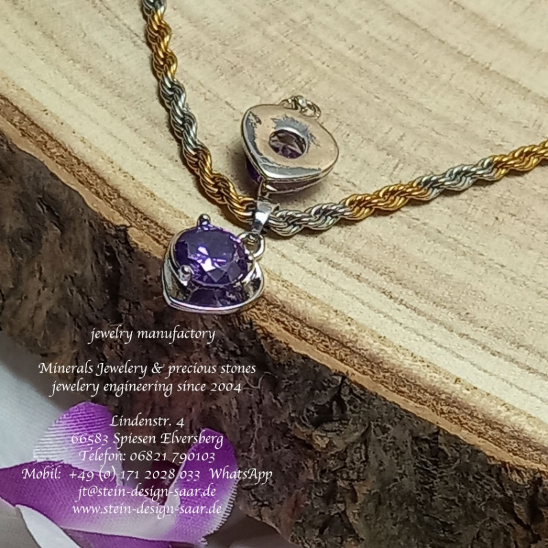 *echter Schmuck* Amethyst Herz